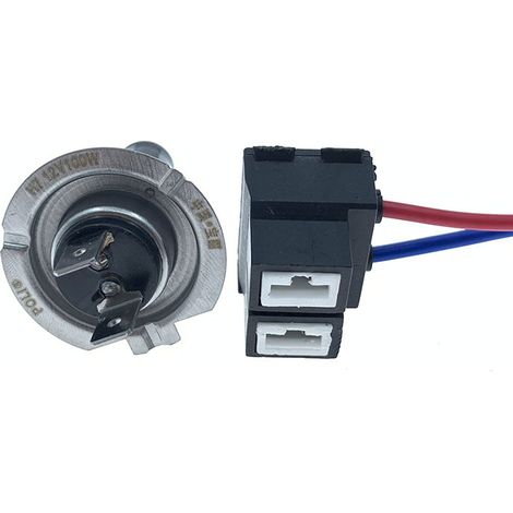 H7 Off-center Ceramic Car Bulb Socket, Lamp Holder, Copper Wire, Two-Prong Plug, H7 Car Bulb Socket (1/5)