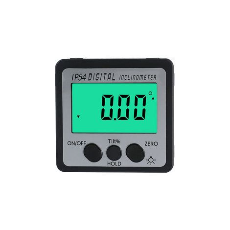 Niveau électronique numérique haute précision IP54, inclinomètre 4×90°, jauge d'angle numérique, inclinomètre magnétique, jauge de pente rétroéclairée verte