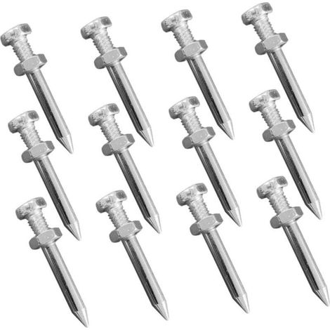 26 Pièces Scarificateur d'herbe De Jardin Ongles Sandales Aérateur Outil De Pelouse Outils D'Aérateur De Pelouse Chaussures D'Aérateur Cheville D'Aérateur De Pelouse Pointe（银色42 x 8 x 8 m