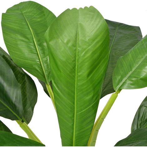 vidaXL Árbol bananero artificial con macetero 150 cm verde (1/2)