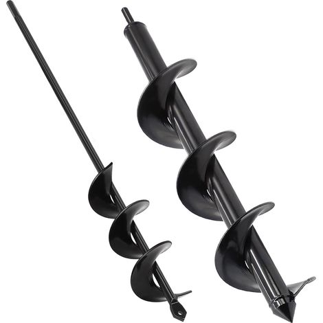 Garden Auger Drill Bit - 9x40cm and 4x42cm - for Cordless Drill - with Sturdy Shaft - Ideal for Installing Plants, Growing Onions, Flower Pots and Digging Holes (1/5)