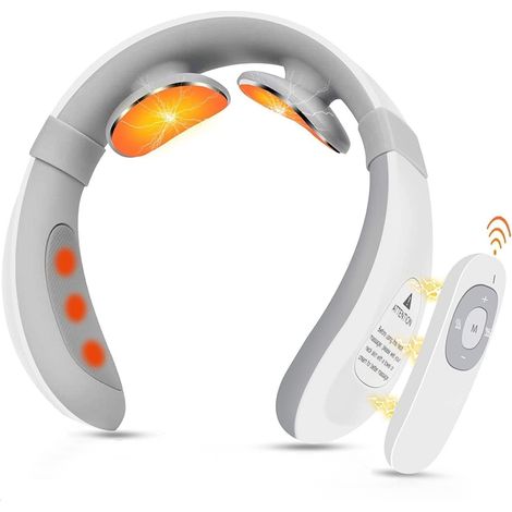 Masajeador eléctrico de pulsos para el cuello, con calefacción, portátil, para aliviar el dolor en hombres y mujeres. (1/4)
