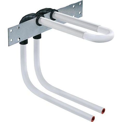 Liaison murale avec raccord radiateur tube multicouche 16x2,0mm, H 240 mm forme U sans isolation (1/2)