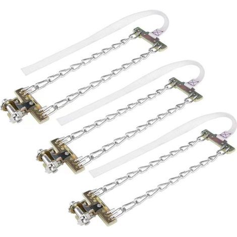Chaîne anti-dérapante pour pneus, 3pcs Chaîne anti-dérapante en acier pour chaîne de boue à neige pour voiture(235-265mm) (1/5)