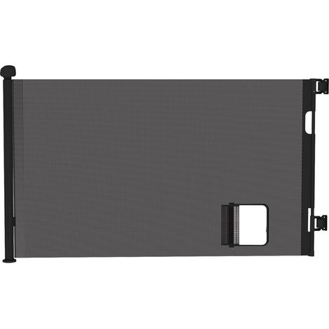 Barrière de sécurité extensible de 0 à 150 cm - Pour escalier de bébé - Pour l'intérieur et l'extérieur - Noir (1/5)