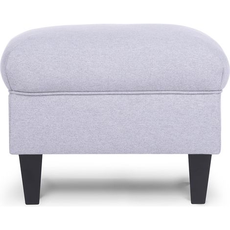 KONSIMO Sitzhocker zeitloses Design und pflegeleichter Stoff "MILES", Hellgrau, Stoff, Classic, 55x42x40 cm (1/5)