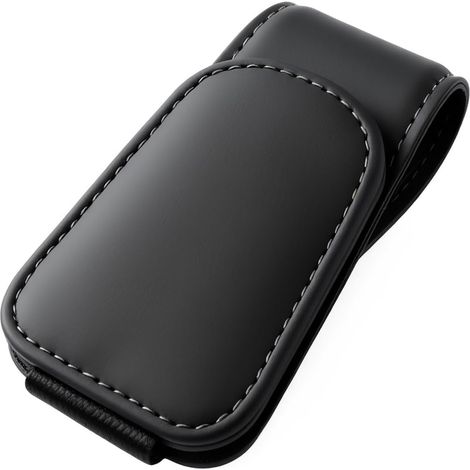 Porte Lunettes pour Voiture en Cuir, Support Lunette Voiture Clip Pare-Soleil, Porte Lunettes Maison Multifonction pour Cartes et Tickets, Accessoire Intérieur Auto Compact (1/5)