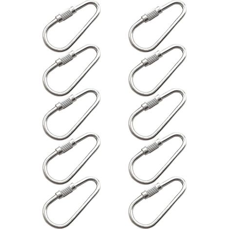 Lot de 10 crochets pour jouets pour perroquets, en acier inoxydable robuste, pour jouets d'oiseaux