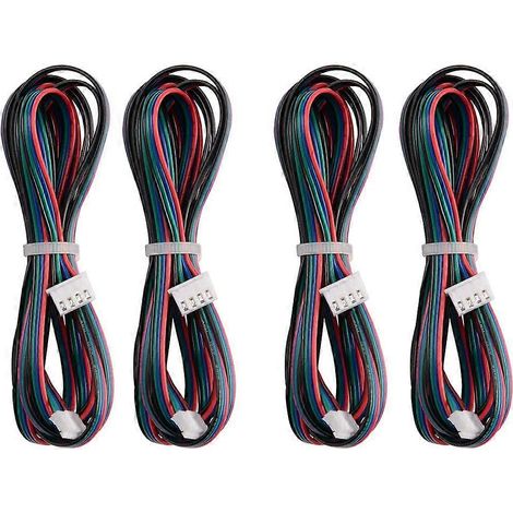 Câble connecteur moteur 2M XH2.54 4 broches vers XH2.0 6 broches, lot de 4, blanc, pour imprimante 3D CNC (1/5)