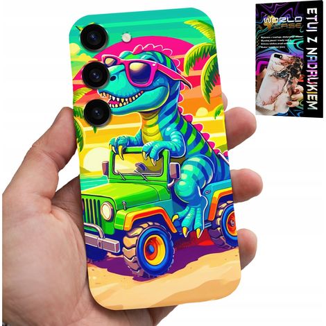Custodia per Samsung Galaxy S23 - dinosauro su un camion, motivi per bambini (1/5)