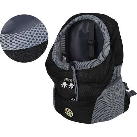 Schwarze Hundetragetasche, kleine Größe, Haustierrucksack (1/5)