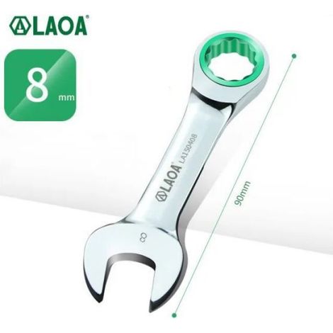 Clé à cliquet courte, Mini clé réglable CR-V 5.5-9mm, clé singe pour voiture, pièces de rechange automobiles, outils manuels de br (1/4)