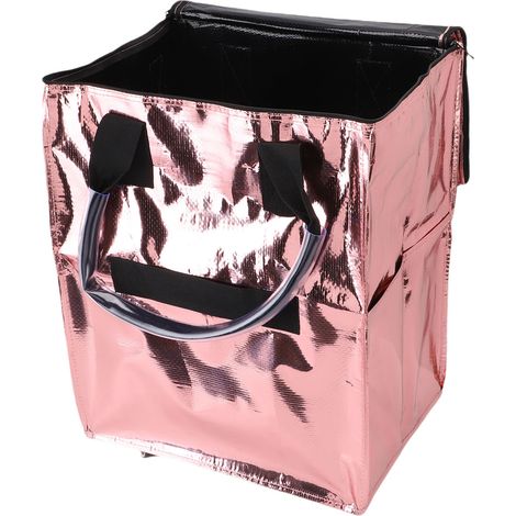 Sac Courses avec Roues Grande Capacité Multifonction Portable Pliable – Chariot Shopping, Or Rose (1/5)