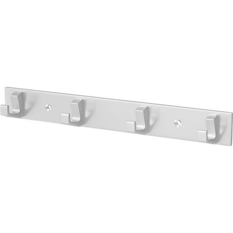 Wandgarderobe - Garderobenleiste Aluminium 4 Haken - Pro Stück
