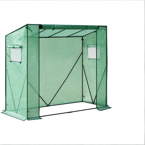 Serra da giardino in PE e acciaio 200 x 77 x 169 cm verde (1/5)