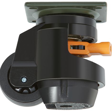 Mophorn Juego de 4 ruedas niveladoras , capacidad de carga de 2200 lb, ruedas giratorias de 360° de 2,5" para trabajo pesado, ruedas ajustables para banco de trabajo y maquinaria