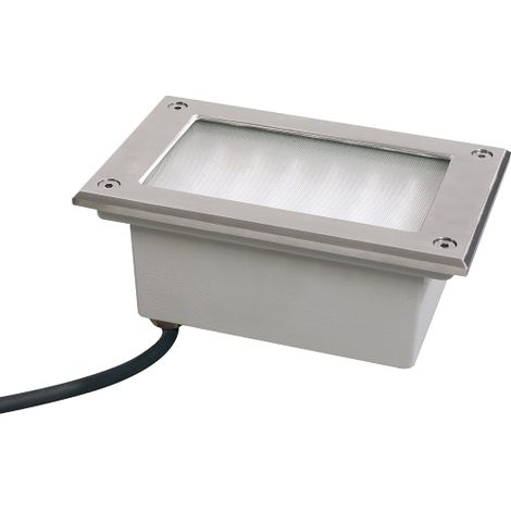 Paulmann 98749 Floor Lampada da terra aLED, a incasso, professionale, fissa, in acciaio INOX [Classe di efficienza energetica A] (1/4)