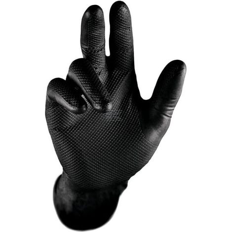 Gant Grippaz Nitril Schwarz – Packung mit 50, Größe 11