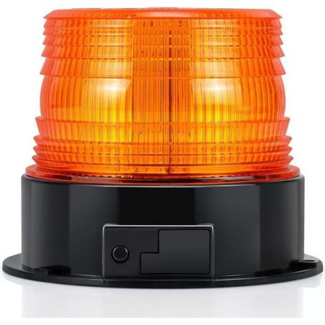 Feu D Avertissement LED - Orange - Clignotant Magnétique - Pour Véhicules Avec Prise Allume-Cigare - 1 Pièce (1/4)