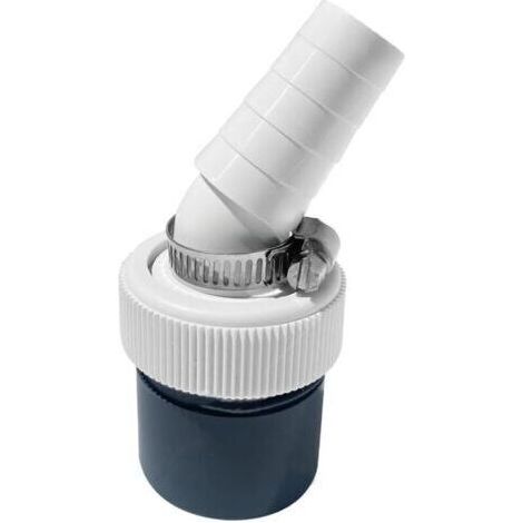 Adaptateur pour Evacuation Machine a Laver et Tuyau Evacuation Lave Vaisselle avec Sortie pour Tuyau Ø40 mm et Entrée Ø18-23 mm - Set Inclut 1 Pièce Collier de Serrage Métallique Ø20-32 mm (1/4)