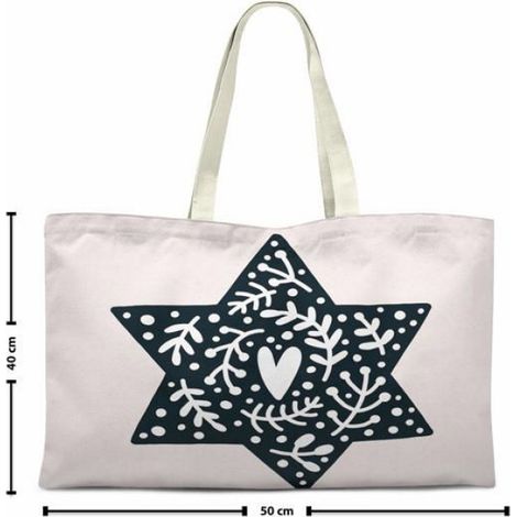 Sac Shopping - Coton - 70 x 50 cm - Noir - 1 Pièce (1/2)
