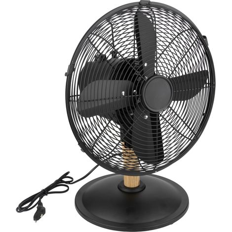 Ventilateur de table noir Woody Ø30cm - Voltman (1/5)