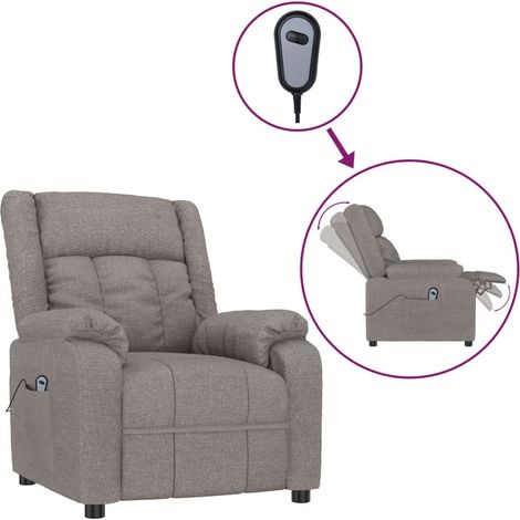 Maison Exclusive - Relaxsessel Elektrisch Taupe Stoff