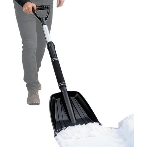 Pelle à neige manche long en D, déblaiement efficace – temps froid, glace, allée, terrasse, jardin (1/5)