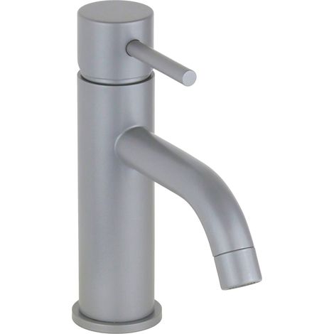 Runder Waschtischmischer in Metallic-Grau Pollini Jessy Color MXLAMCMMCA1  Metallisches Grau