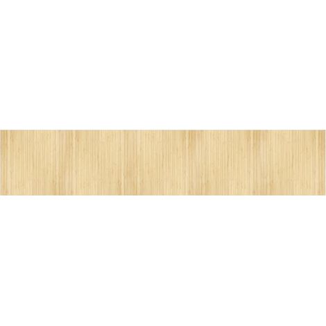 Tapis rectangulaire naturel clair 100x500 cm bambou (1/5)