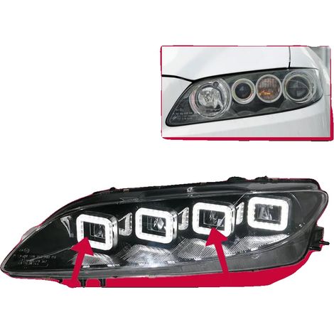 Gruppo ottico anteriore, tecnologia LED, compatibile con Mazda 6 2004-2012, completamente a LED (1/2)