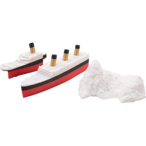Jouet de bain et de piscine Titanic réaliste en deux parties, décoration Titanic, bateau Titanic cassable historiquement fidèle (1/5)