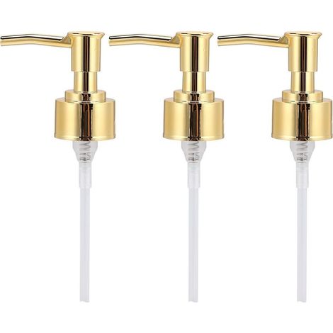Pumpflasche für Parfüm, Shampoo- und Spülungsflasche, Spender für Seife, Lotion, Massageöl, Gold (1/5)