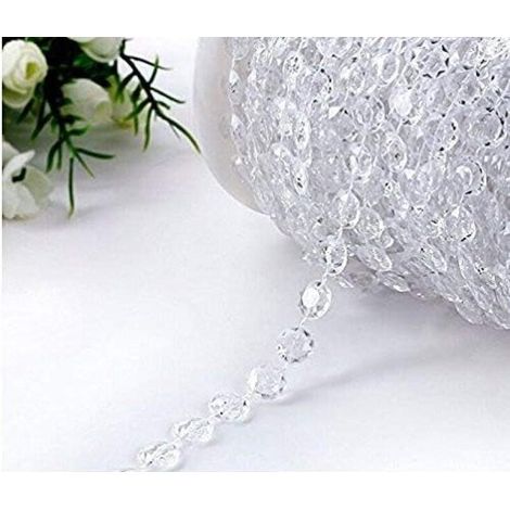 30 mRouleau de cristal comme Perles Chaîne Guirlande Perles Rideau pour Chandelier Décoration de mariage de sapin de Noël Craft Decor (1/5)