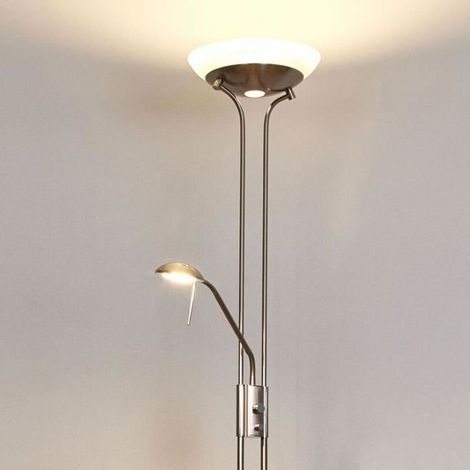 [GEBRAUCHT] B-Ware Lampenwelt Dimmbarer LED-Deckenfluter Stehleuchte Stehlampe Denise mit Leselampe (1/2)