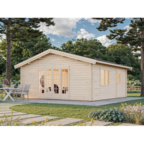 Abri de jardin en bois Irene 27,7 m2 Naturel (1/5)