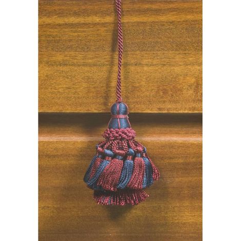 6 x FIOCCO P/CHIAVI CM.9 BLU E BORDO