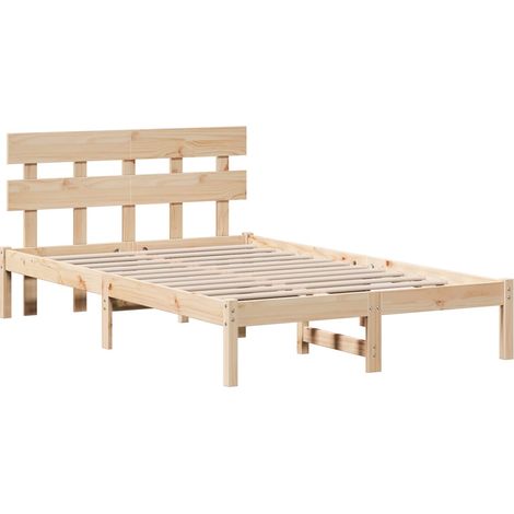 Maison Exclusive - Struttura del letto Marrone 120 x 200 cm Legno massello di pino