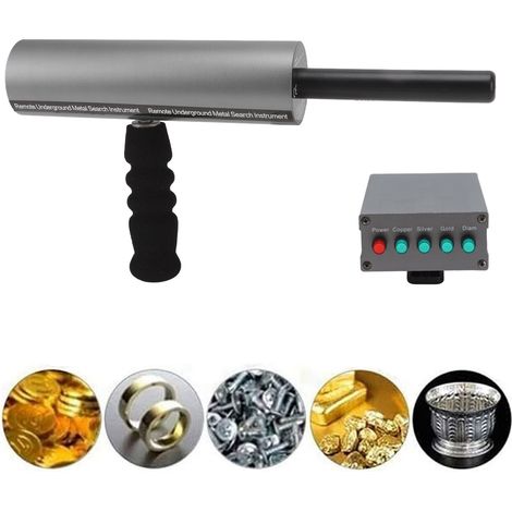 AKS Metalldetektor-Suchsystem mit einer Tiefe von 14 Metern, einer Reichweite von 800 Metern, Metalldetektor-Scanner, 100-240 V, europäischer Standard Eisengrau. (1/5)