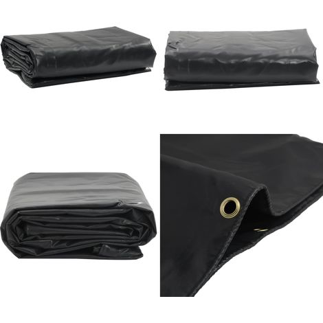Lona negra 5x5 m 650 g/m² - Lona negra - Protección contra el clima