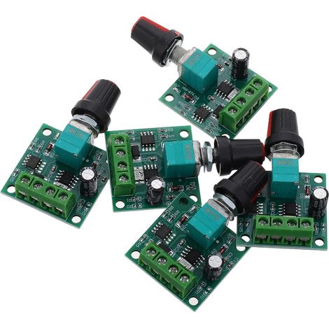 Contrôleur de Vitesse Pwm Régulateur Électrique Interrupteur de Réglage Variable, Lot de 5 Pièces, Tension de Commande de Vitesse pour Moteur à Courant Continu 1,8-12 V 2 A (1/5)