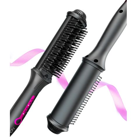 Pince à cheveux pour femme – Fer à friser anti-brûlure pour femme avec 2 barils en céramique pour tous les types de cheveux, protection d'arrêt automatique (1/5)