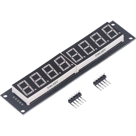 Module d'affichage numérique LED 8 chiffres 0,56 pouce avec pilote 74HC595, écran jaune segmenté (MRA167C) (1/5)