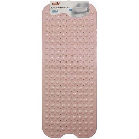 Cleafe - Tappetino Per Vasca Antiscivolo 100 X 40 Cm Tappeto Doccia In Pvc 79739 Rosa - (1/2)