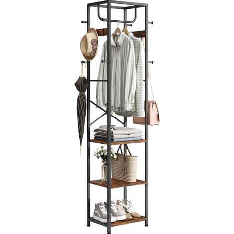 Coat Rack on Corner Legs with Shelf for Entrance (1/5)