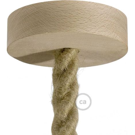 Kit rosetón de madera para cable 2XL  Neutro