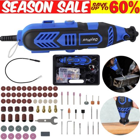Grinder Multi Tool Kit,135W with 80pcs Accessory Set & Case, Variable Speed Ideal for DIY, Woodwork & Hobby Craft (1/5)