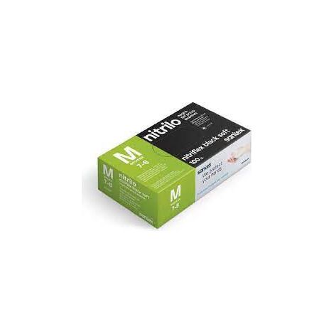Santex Nitriflex Black Soft Pack de 100 Gants d'examen en Nitrile Taille M