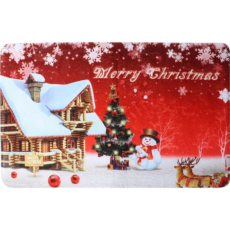 Rutschfester Weihnachtsteppich 50x80 cm, weiche Dekoration für das Wohnzimmer