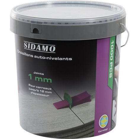 EIMER MIT 1000 SELBSTNIVELLIERENDEN KREUZSPROSSEN FUGEN 1 MM H: 3A12 MM SIDAMO - 11255300